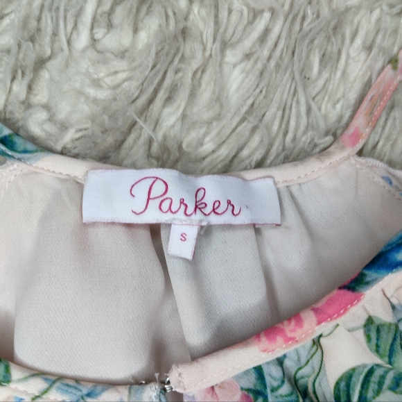 Parker Williame Floral Silk Dress Size S - Picture 13 of 14